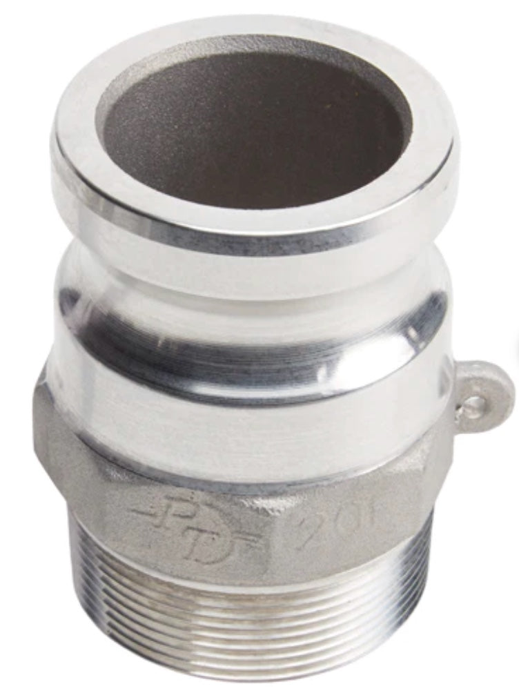 Camlock macho de aluminio de 2" x NPT macho de 2"
